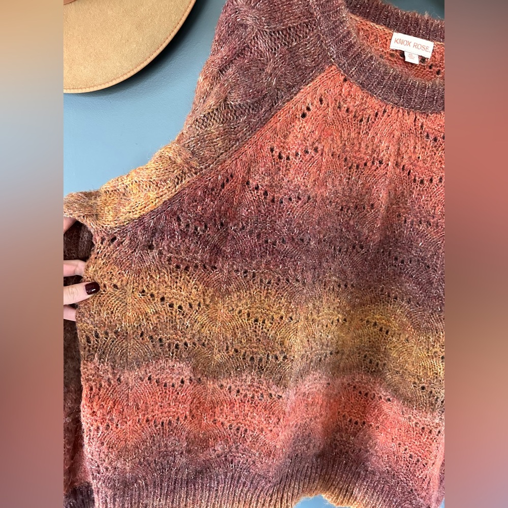 Target :: Knox Rose Sweater Rust Red Marled Knit Crewneck Wool Blend Sz XXL - Picture 8 of 12